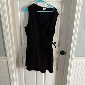 Elegant Black Wrap Dress